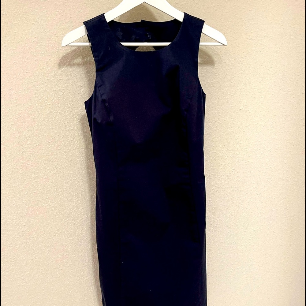Patricia Pepe Deep Navy Blue Dress with a very flattering backless.